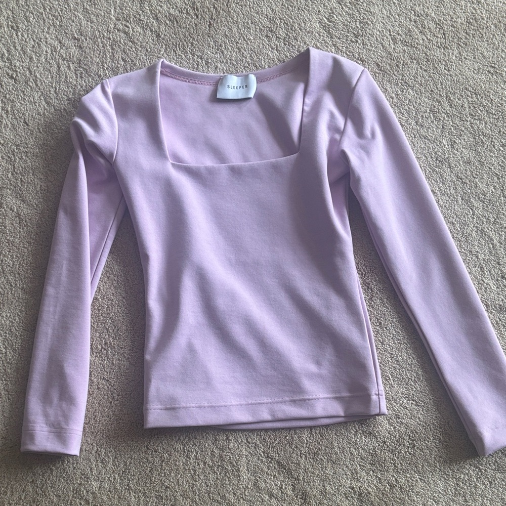 Sleeper Long Sleeve Square Neck Top XS